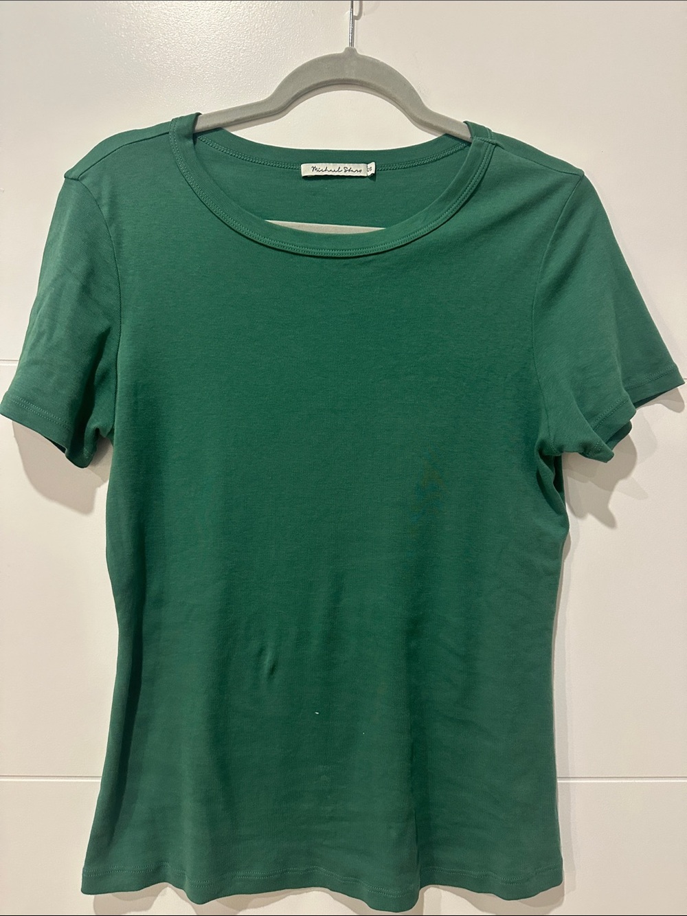 Michael Stars Short-Sleeve Crewneck Tee in Emerald Green